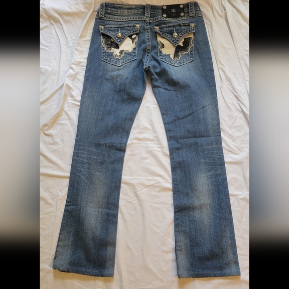 Miss Me Embroidered Blue Jeans - Picture 2 of 4